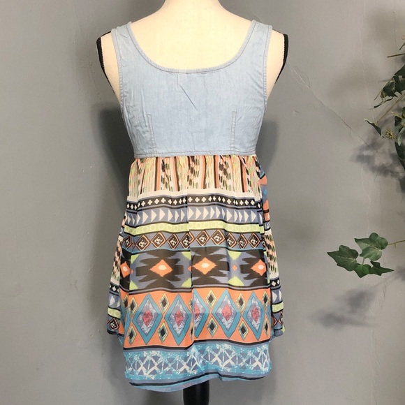 DOLLED UP by F.A.N.G. Aztec Tank Blouse - Picture 3 of 5